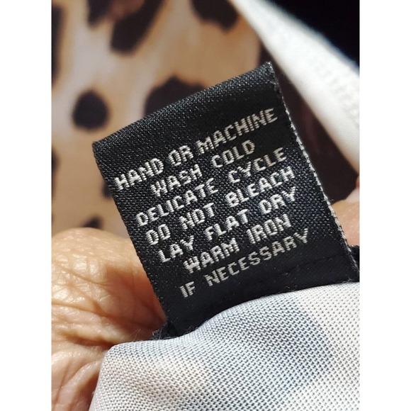 IB Diffusion Women's White & Brown Polyester V-Neck Sleeveless Long Maxi Dress S - Picture 10 of 11